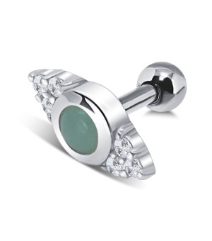 Green Aventurine CZ Ear Piercing TIP-2802